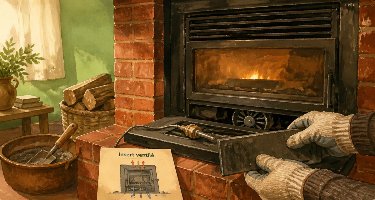 Insert avec ventilateur fonctionnement : chauffage plus rapide