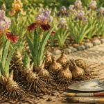 Quand planter des iris : rhizomes affleurants, plantation juillet à septembre.