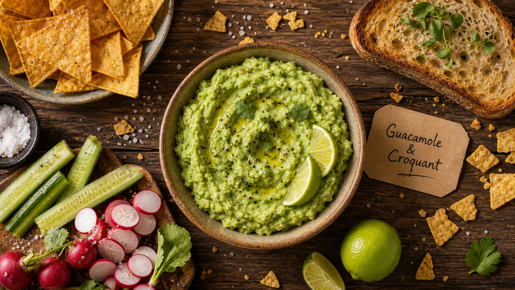 Avec quoi manger le guacamole : bol, toasts, nachos et croquant