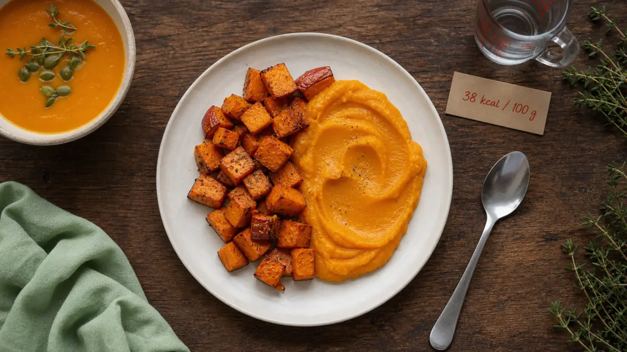 38 kcal calories potimarron cuit pour 100 g