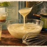 Comment epaissir une creme : bol avec citron, fouet et casserole