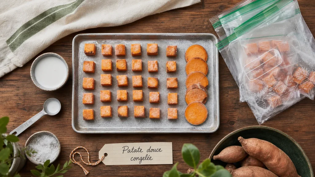 Congeler patate douce cuite : dés prêts à conserver au congélateur