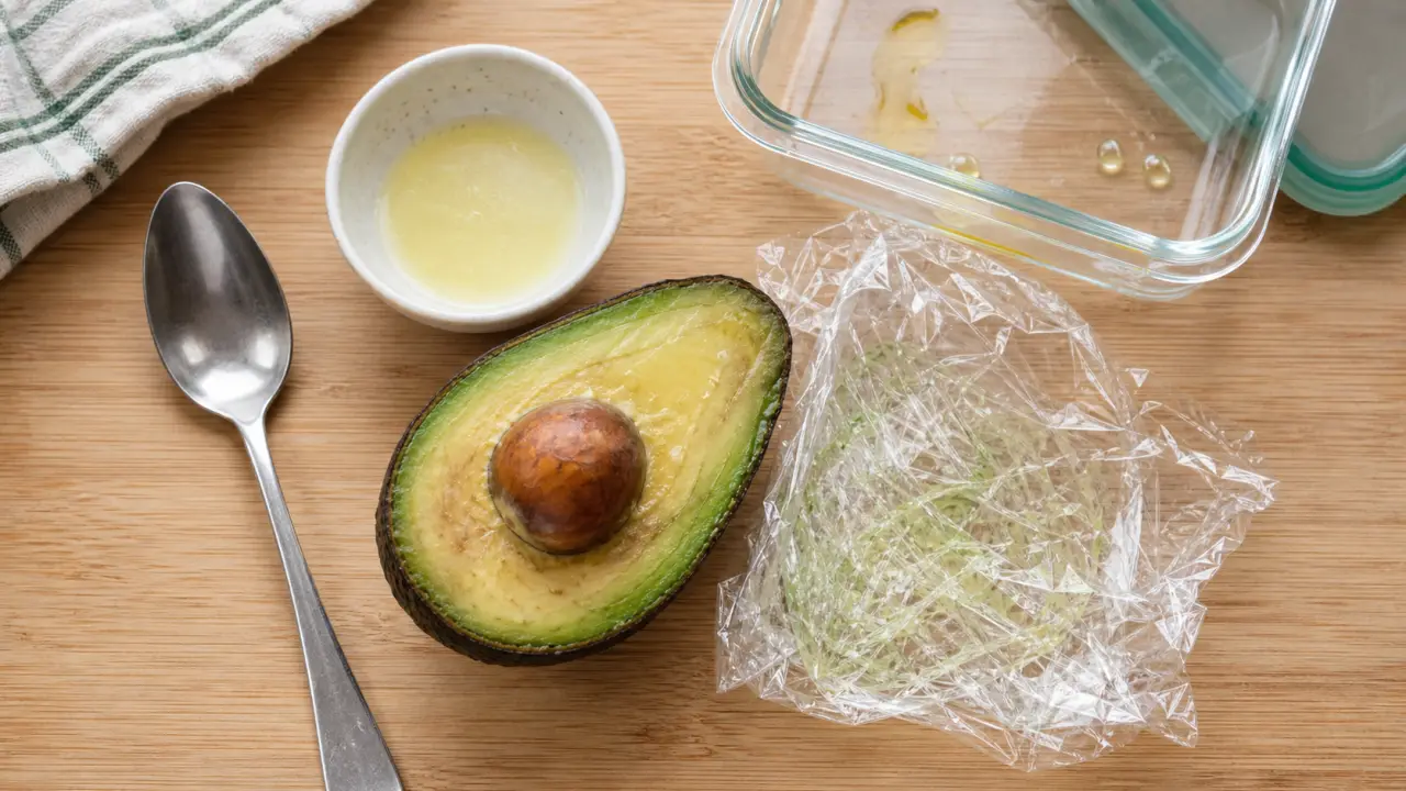 Conserver avocat ouvert avec citron, huile ou oignon