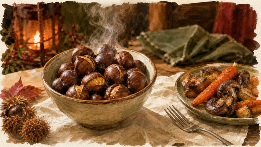 Les marrons font ils grossir ? bol de marrons bouillis et grillés, cuisson et portions