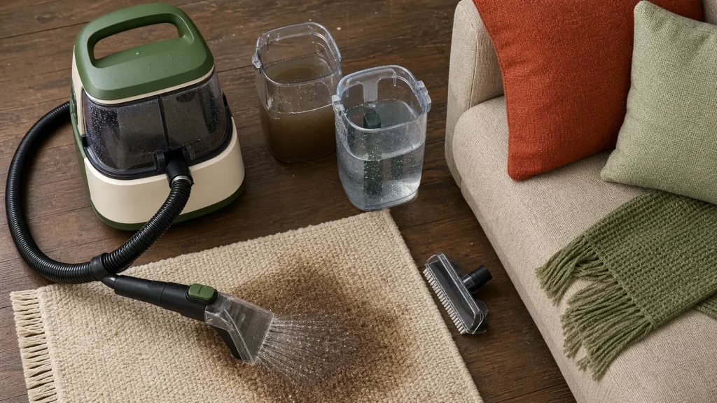 Meilleure shampouineuse canapé tapis voiture avec eau sale et propre