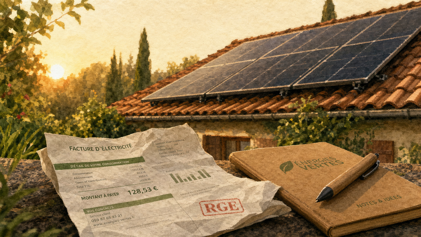 À quoi sert un panneau solaire : facture d’électricité et panneaux photovoltaïques sur toit