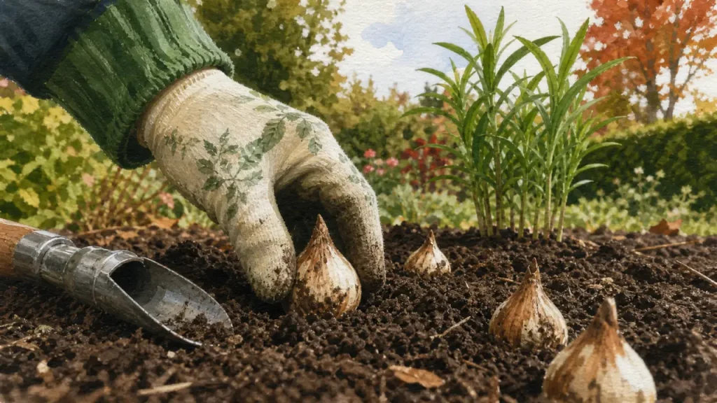 Quand planter des lys en pleine terre : bulbes de lys plantés en septembre