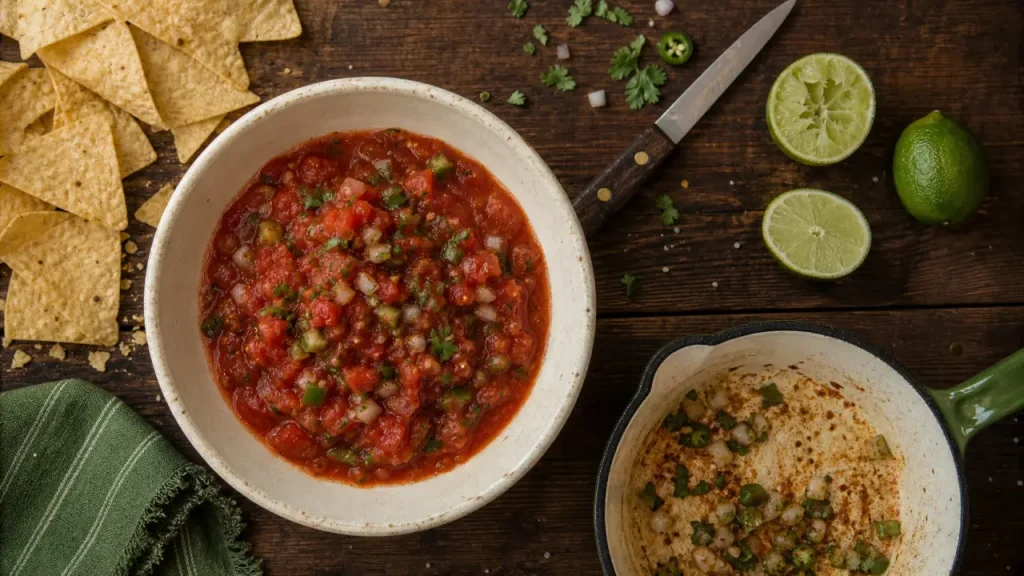 Sauce salsa maison en 30 min : texture concassée et jalapeño dosé