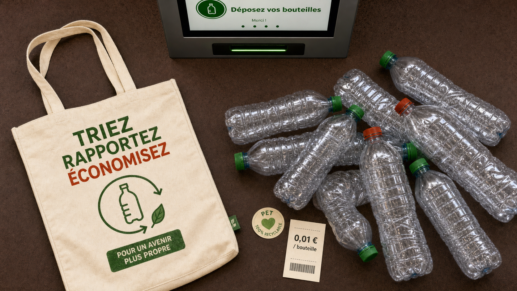 Recyclage bouteille plastique Super U prix : bon d’achat par bouteille