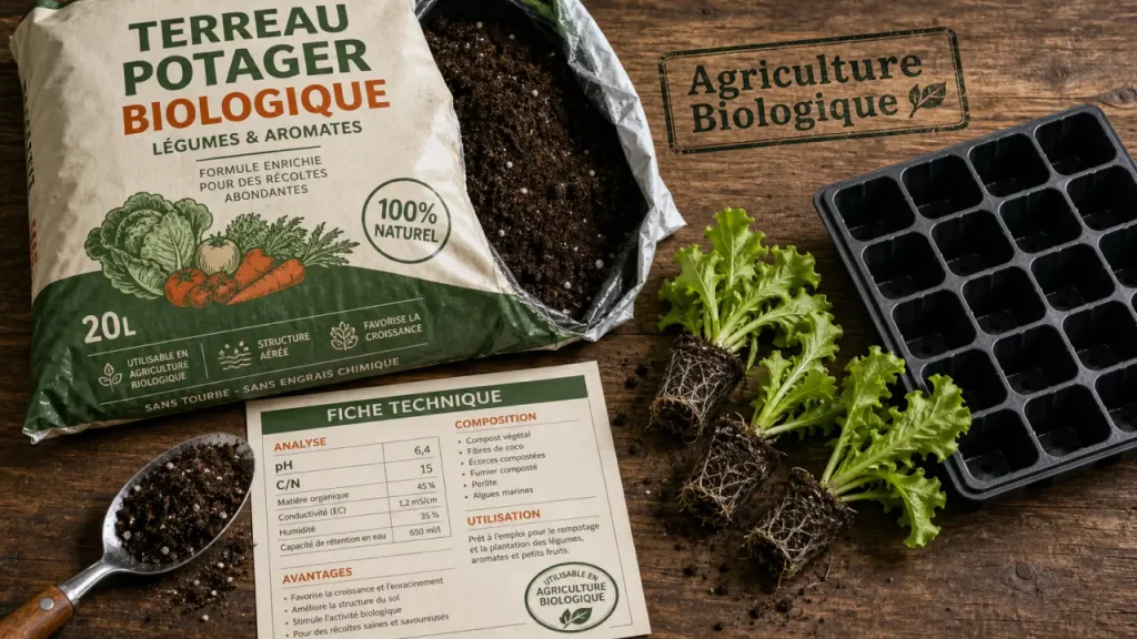 Terreau potager bio : label AB, tourbe ou sans tourbe, comment choisir le bon sac