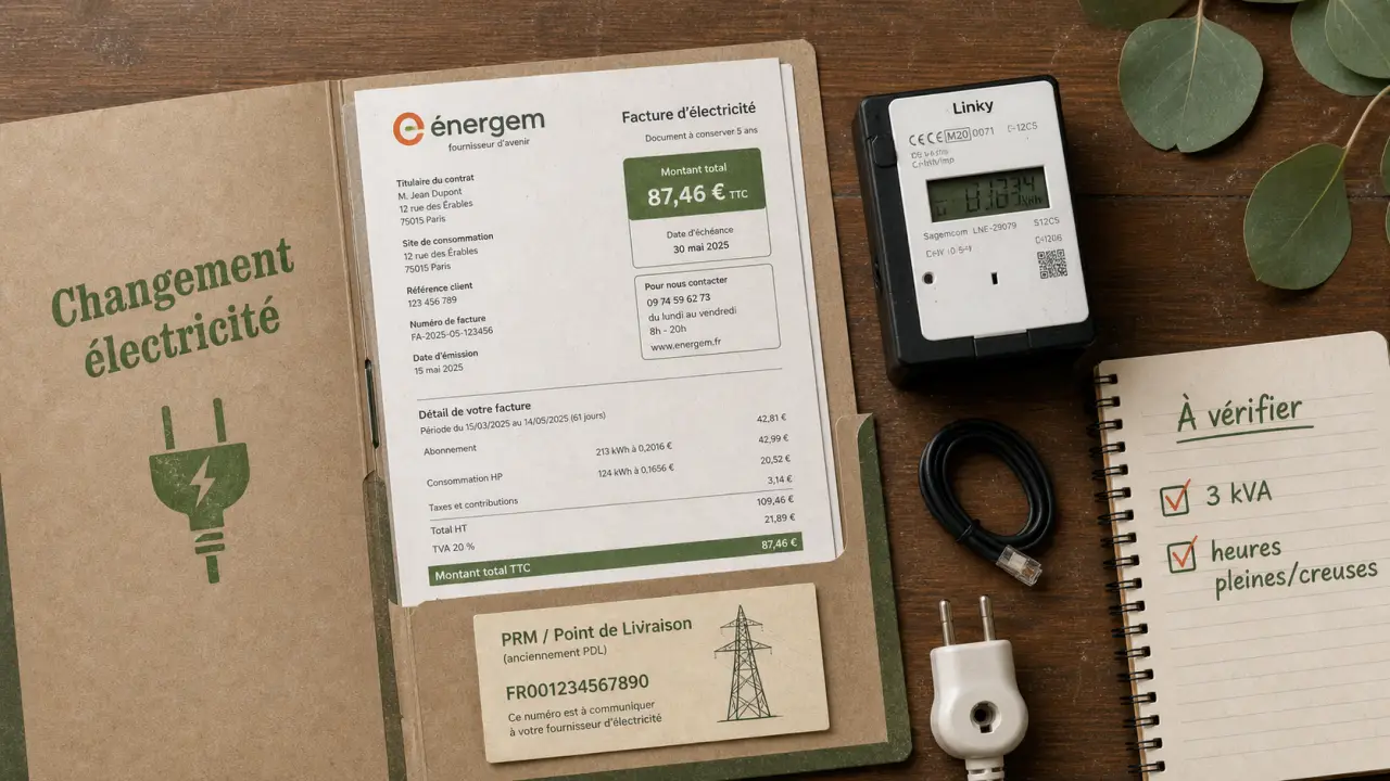 Changer fournisseur electricité sans coupure : facture, Linky et PRM