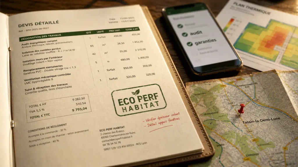 Eco Perf Habitat : l&rsquo;adresse, les comptes annuels et les vérifications à faire avant de signer