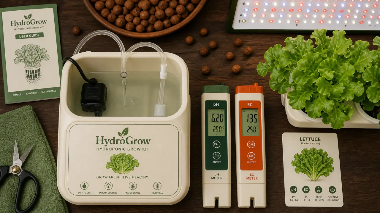 Hydroponique à la maison : kit pH/EC et système hydroponique