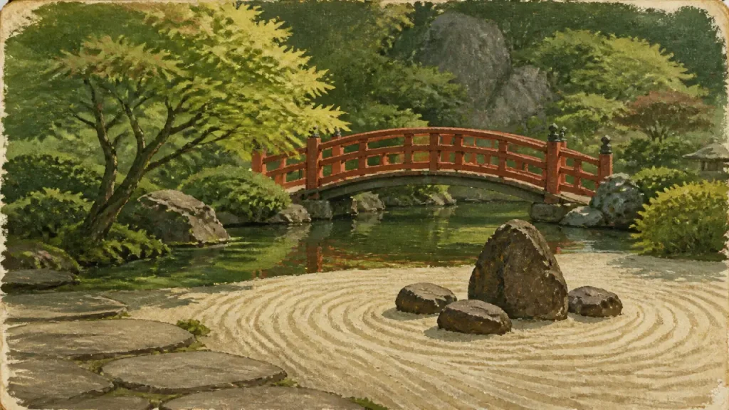 Jardin japonais : pierre, eau et symboles pour lire un paysage miniature