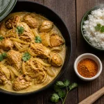 Recette poulet curry facile : poulet au lait de coco et riz parfumé