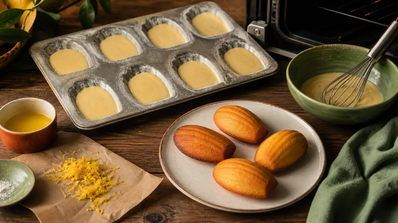 Recette pour madeleine facile : repos au froid, bosse, cuisson en deux temps