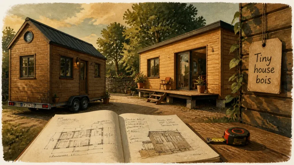 Tiny house bois 30 m² : ossature et démarches