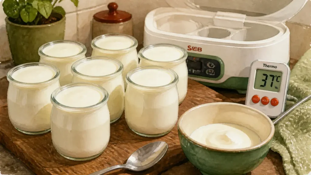 Yaourt maison réussi : lait entier, 37°C et une nuit de fermentation