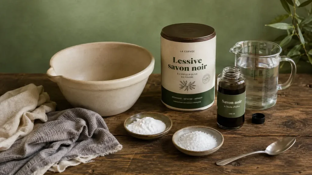 Lessive maison au savon noir : 1 litre, 3 gestes et zéro parfum imposé