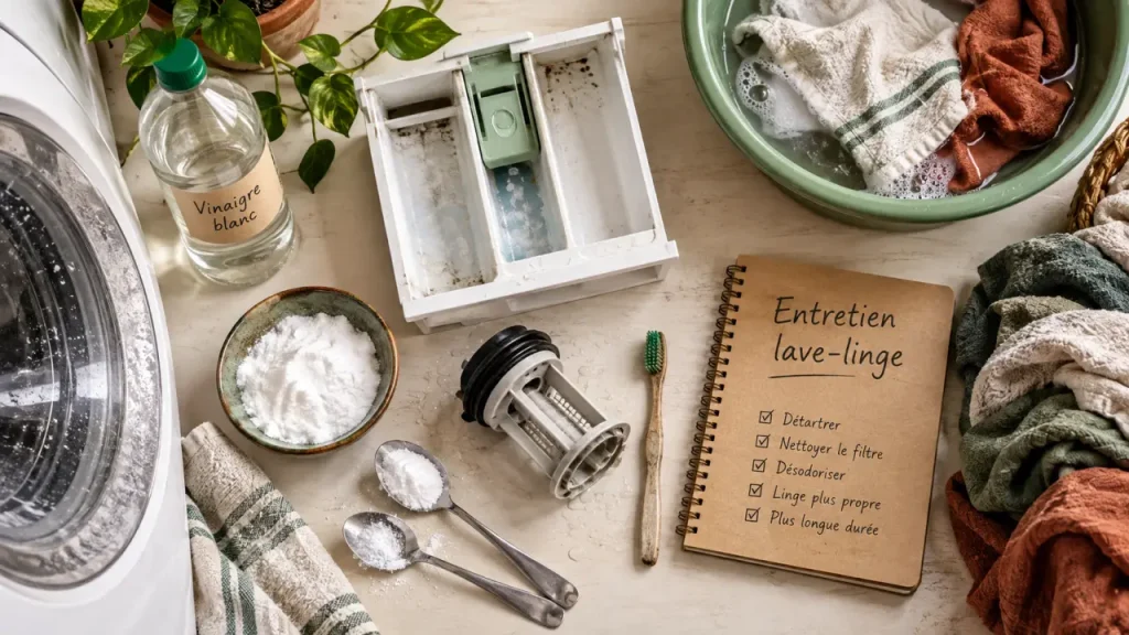 Lave-linge qui sent mauvais : le protocole vinaigre-bicarbonate qui règle tout