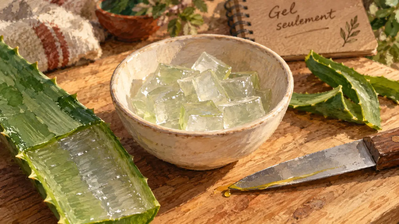 Aloe vera comestible : pulpe translucide sans latex