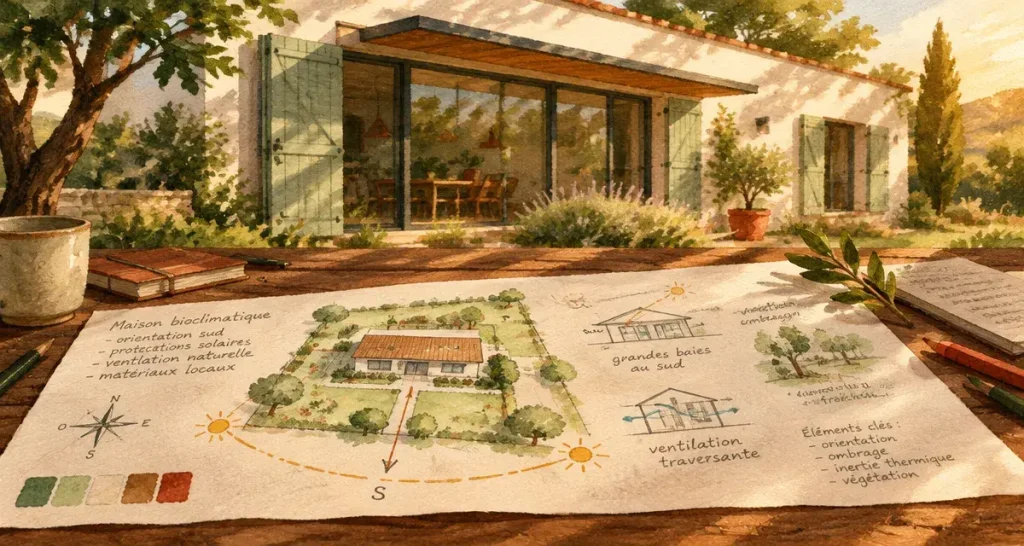 Maison bioclimatique : rester au frais l’été sans surchauffer l’hiver