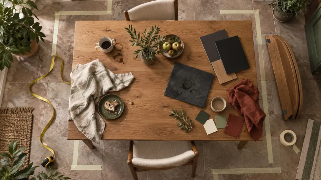 Petite cuisine ou repas à 8, quelle table de cuisine choisir sans perdre en circulation ?